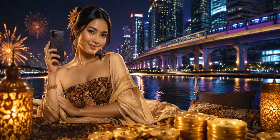 Pemain menikmati mobile casino di tengah suasana festival meriah